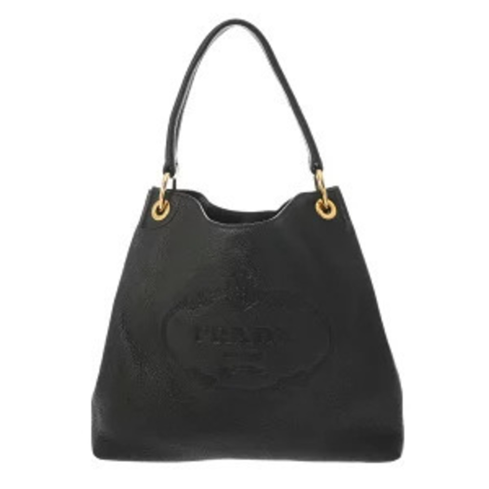 Prada Hobo Bag Black Leather Shoulder